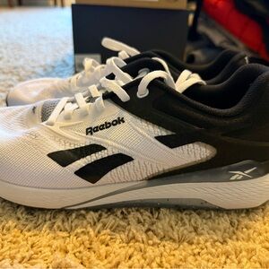 Reebok Nano XV Black and White Athletic Shoes